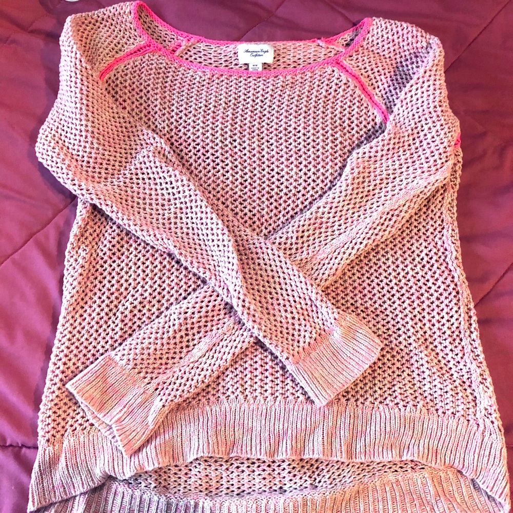 American Eagle crochet sweater